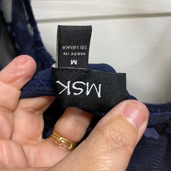 MSK size M cocktail dress with lace cake across front - Picture 3 of 3